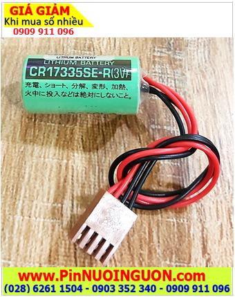 FDK CR17335SE-R; Pin nuôi nguồn FDK CR17335SE-R lithium 3v 2/3A 1800mAh (zắc nâu 4 Lỗ)_Japan